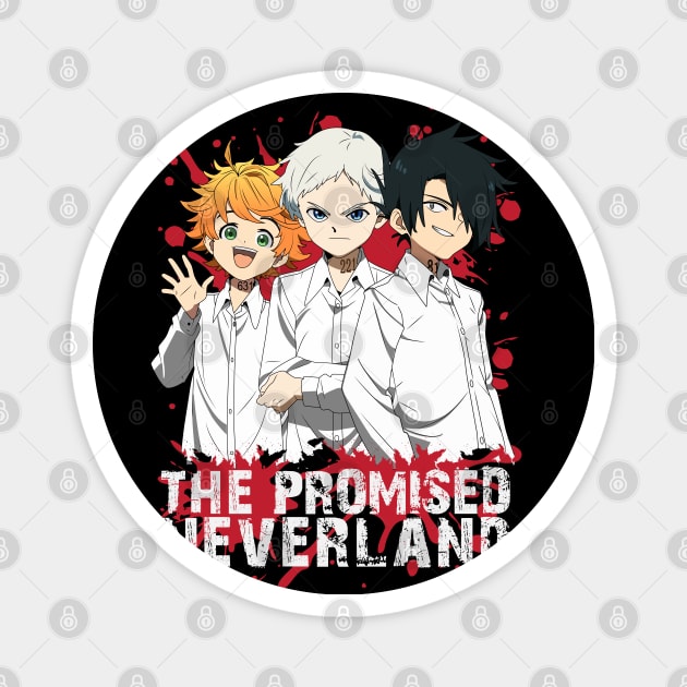 the promised neverland Magnet by Hala Art